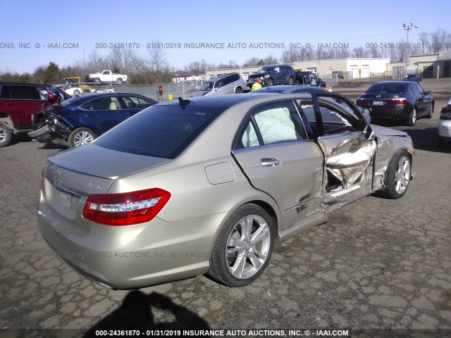 WDDHF8JB0CA658339 - 2012 MERCEDES-BENZ E 350 4MATIC GOLD photo 4