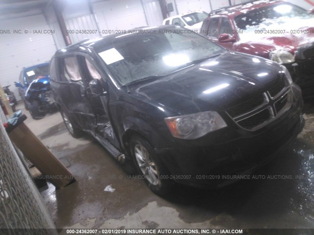 2C4RDGCG8ER202370 - 2014 DODGE GRAND CARAVAN SXT BLACK photo 1