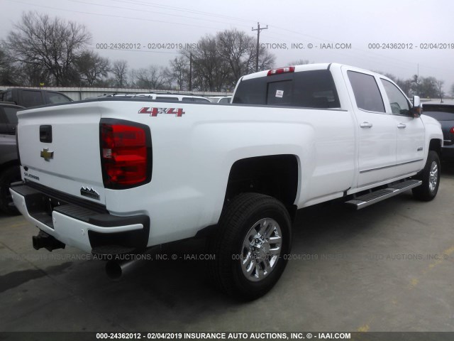 1GC4KYEY5KF162487 - 2019 CHEVROLET SILVERADO K3500 HIGH COUNTRY WHITE photo 4