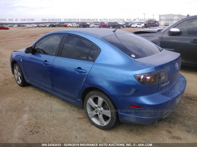 JM1BK123651246391 - 2005 MAZDA 3 S BLUE photo 3