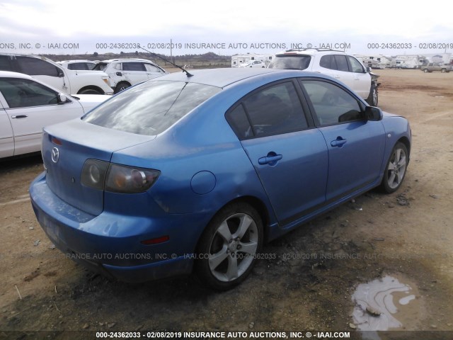 JM1BK123651246391 - 2005 MAZDA 3 S BLUE photo 4