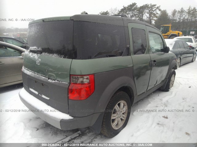 5J6YH28553L006994 - 2003 HONDA ELEMENT EX GREEN photo 4