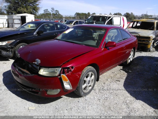 2T1CF22P6YC358349 - 2000 TOYOTA CAMRY SOLARA SE/SLE RED photo 2