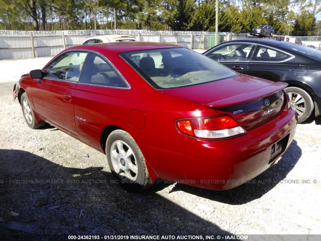 2T1CF22P6YC358349 - 2000 TOYOTA CAMRY SOLARA SE/SLE RED photo 3