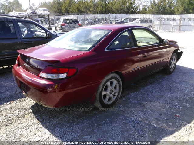 2T1CF22P6YC358349 - 2000 TOYOTA CAMRY SOLARA SE/SLE RED photo 4