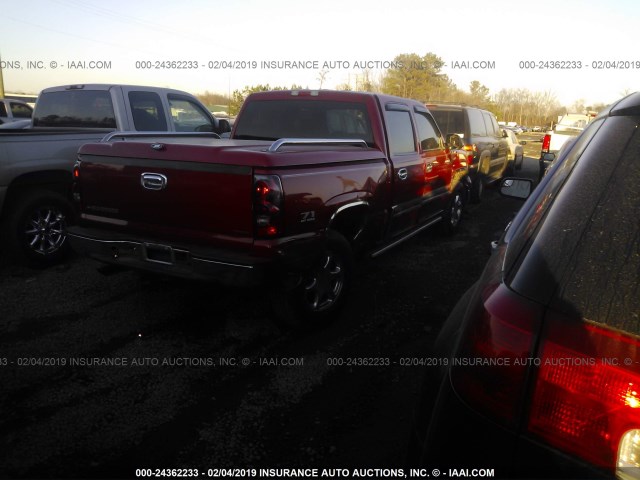 2GCEK13Z571141211 - 2007 CHEVROLET SILVERADO K1500 CLASSIC CREW CAB RED photo 4