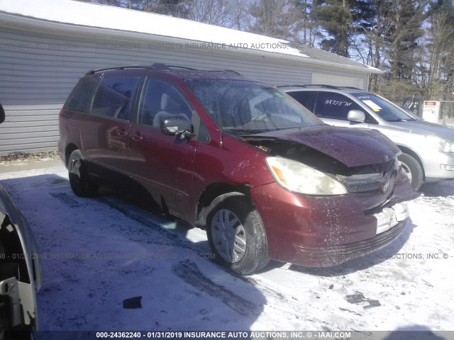 5TDZA23CX4S044161 - 2004 TOYOTA SIENNA CE/LE RED photo 1