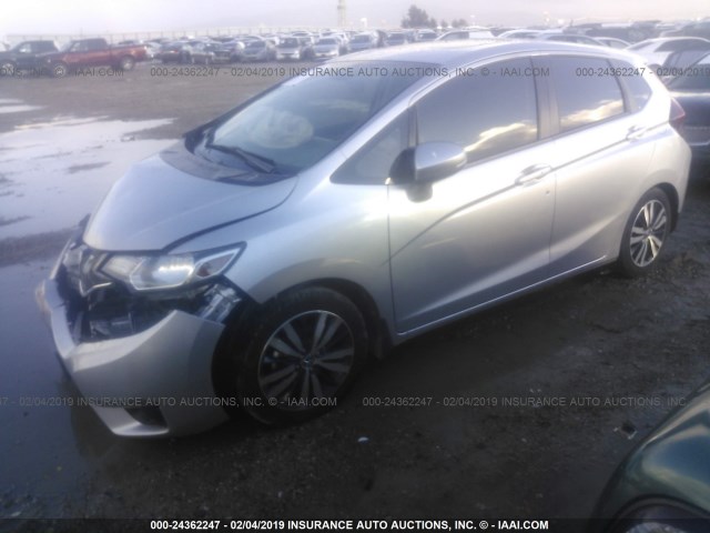 JHMGK5H85GS009614 - 2016 HONDA FIT EX/EXL SILVER photo 2