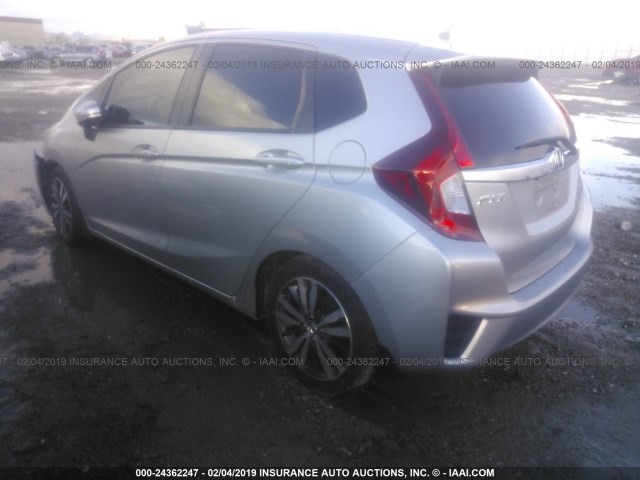 JHMGK5H85GS009614 - 2016 HONDA FIT EX/EXL SILVER photo 3