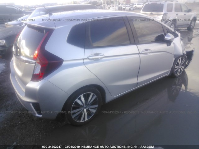 JHMGK5H85GS009614 - 2016 HONDA FIT EX/EXL SILVER photo 4