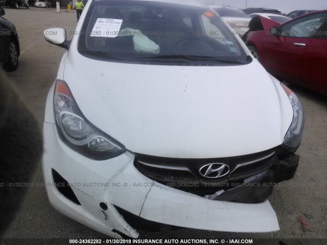 5NPDH4AE0DH240671 - 2013 HYUNDAI ELANTRA GLS/LIMITED WHITE photo 6