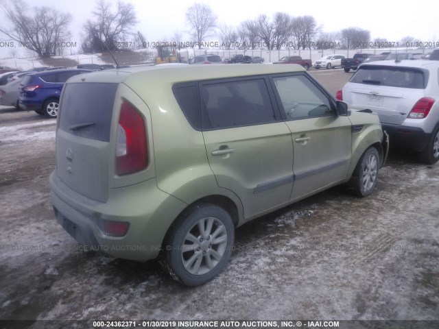 KNDJT2A63C7392932 - 2012 KIA SOUL +/!/SPORT GREEN photo 4