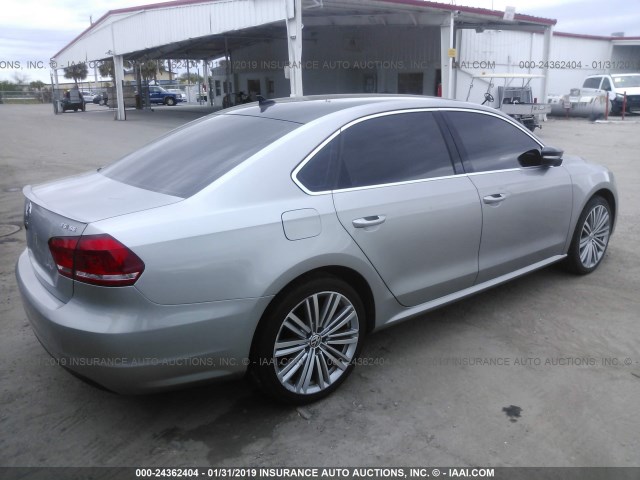 1VWBS7A3XEC107743 - 2014 VOLKSWAGEN PASSAT SE SILVER photo 4