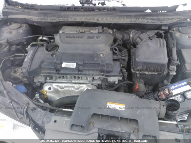 KMHDU46D39U800039 - 2009 HYUNDAI ELANTRA GLS/SE GRAY photo 10