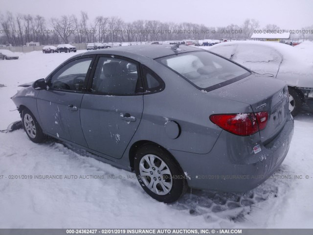 KMHDU46D39U800039 - 2009 HYUNDAI ELANTRA GLS/SE GRAY photo 3