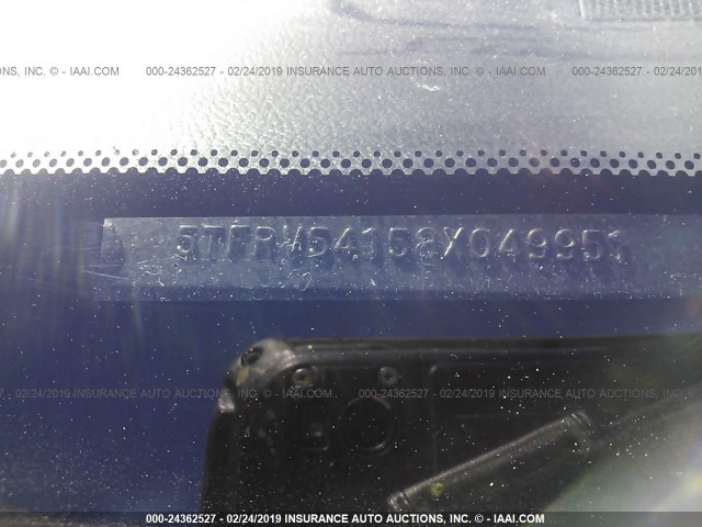 5TFRV54158X049951 - 2008 TOYOTA TUNDRA DOUBLE CAB/DOUBLE CAB SR5 BLACK photo 9