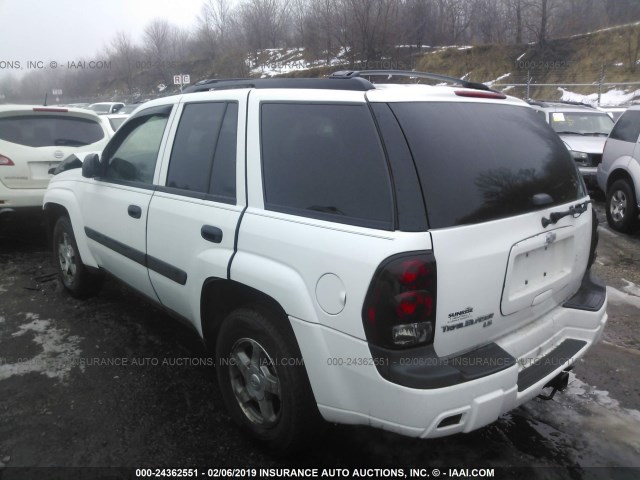 1GNDT13S752268090 - 2005 CHEVROLET TRAILBLAZER LS/LT WHITE photo 3