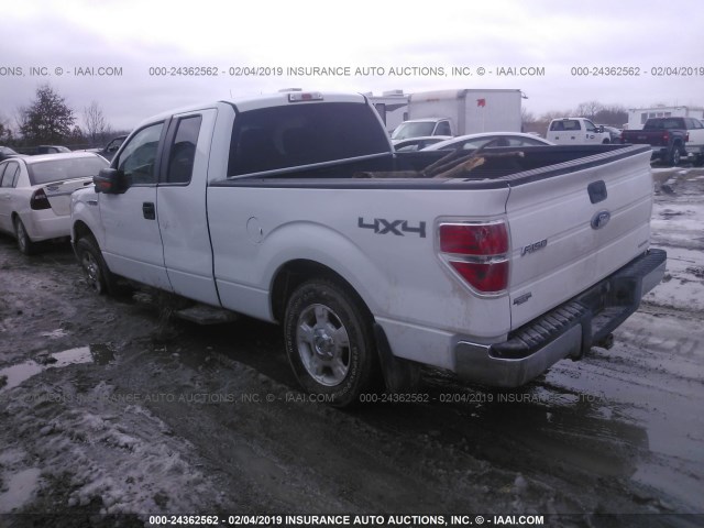 1FTFX1EF6CFB56487 - 2012 FORD F150 SUPER CAB WHITE photo 3