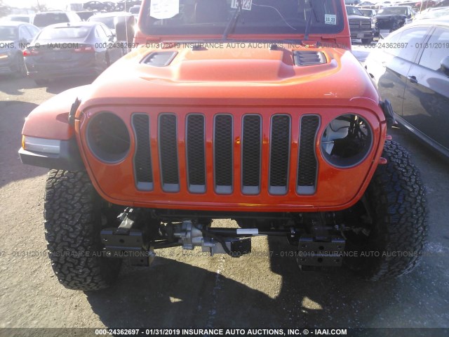 1C4HJXFG2JW258841 - 2018 JEEP WRANGLER UNLIMITE RUBICON ORANGE photo 6