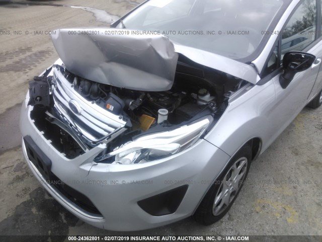 3FADP4BJ2CM170166 - 2012 FORD FIESTA SE SILVER photo 6