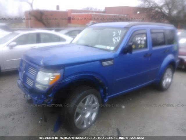 1D8GU58637W656761 - 2007 DODGE NITRO R/T BLUE photo 2