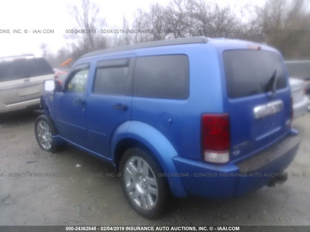 1D8GU58637W656761 - 2007 DODGE NITRO R/T BLUE photo 3