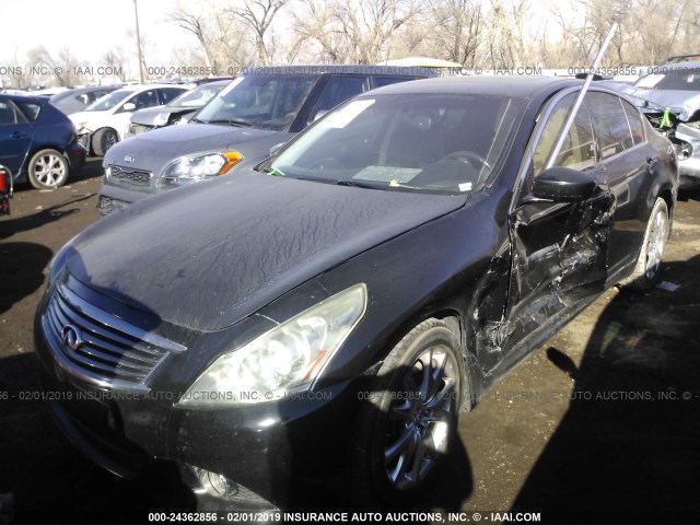 JN1CV6AR6AM251729 - 2010 INFINITI G37 BLACK photo 2