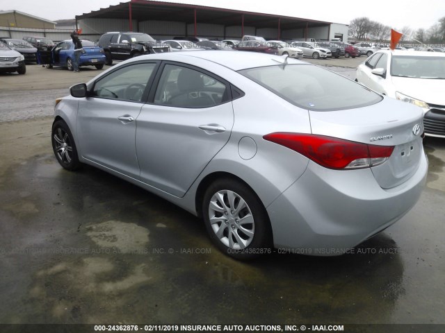 5NPDH4AE1BH046907 - 2011 HYUNDAI ELANTRA GLS/LIMITED SILVER photo 3