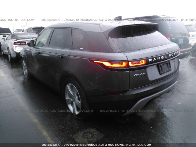 SALYB2EV0KA796560 - 2019 LAND ROVER RANGE ROVER VELAR S GRAY photo 3