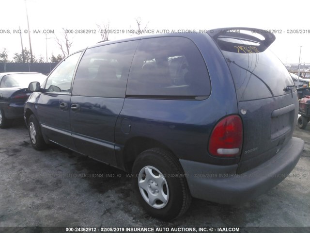 2B4GP2538YR780188 - 2000 DODGE CARAVAN BLUE photo 3