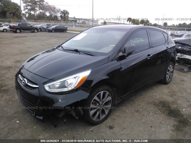 KMHCU5AE4FU233868 - 2015 HYUNDAI ACCENT GLS/SE BLACK photo 2