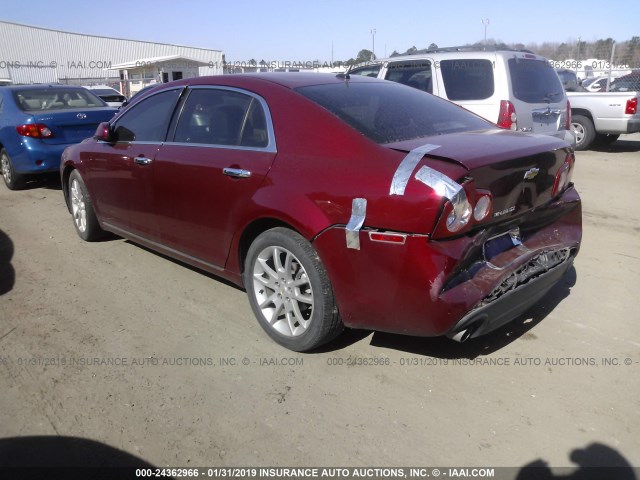 1G1ZE5E70AF267867 - 2010 CHEVROLET MALIBU LTZ MAROON photo 3