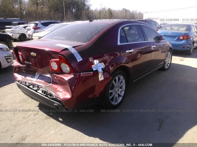 1G1ZE5E70AF267867 - 2010 CHEVROLET MALIBU LTZ MAROON photo 4