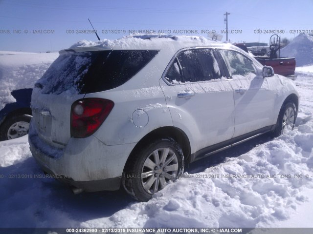 2CNFLGE57B6324471 - 2011 CHEVROLET EQUINOX LTZ WHITE photo 4