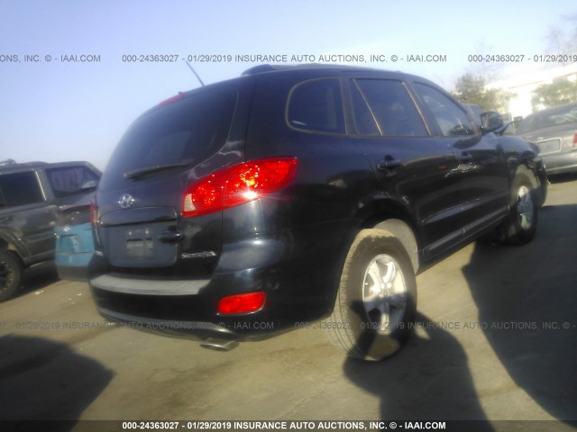 5NMSG13DX7H078367 - 2007 HYUNDAI SANTA FE GLS BLUE photo 4