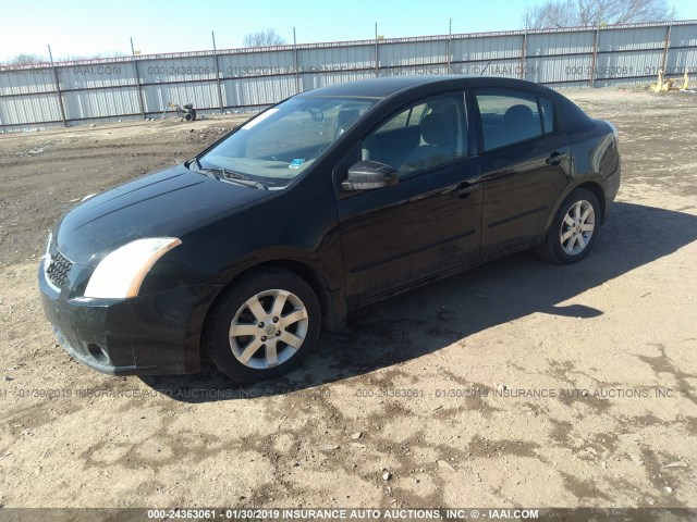 3N1AB61E08L702333 - 2008 NISSAN SENTRA 2.0/2.0S/2.0SL BLACK photo 2