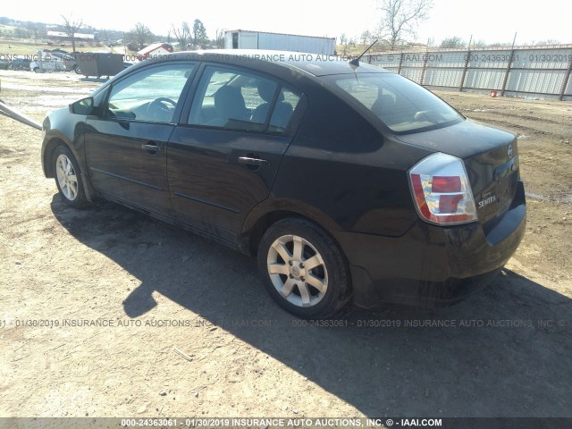 3N1AB61E08L702333 - 2008 NISSAN SENTRA 2.0/2.0S/2.0SL BLACK photo 3