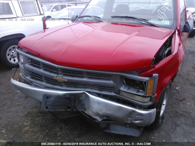 1GCEC14W7TZ221953 - 1996 CHEVROLET GMT-400 C1500 წითელი ფოტო 6