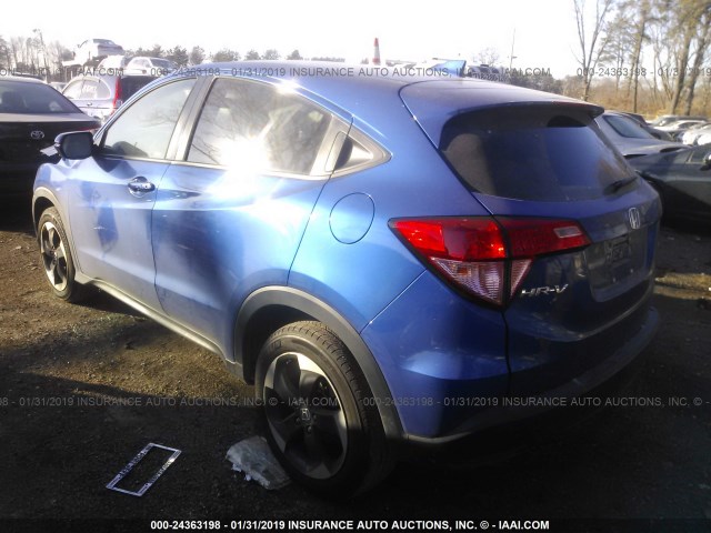 3CZRU6H52JM721041 - 2018 HONDA HR-V EX BLUE photo 3