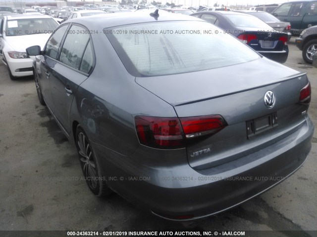 3VWD17AJ5GM302838 - 2016 VOLKSWAGEN JETTA SPORT GRAY photo 3