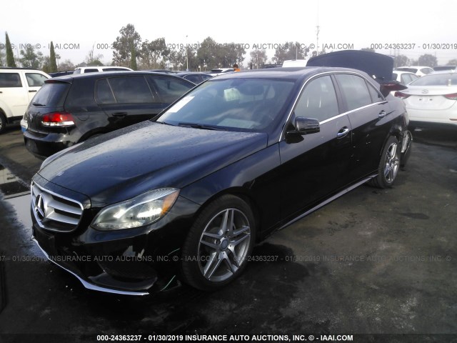 WDDHF5KB0GB302924 - 2016 MERCEDES-BENZ E 350 BLACK photo 2