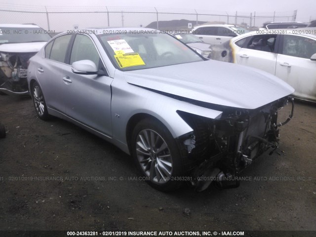 JN1EV7AP3JM361926 - 2018 INFINITI Q50 LUXE/SPORT SILVER photo 1