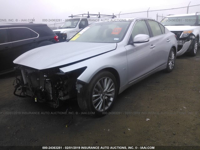 JN1EV7AP3JM361926 - 2018 INFINITI Q50 LUXE/SPORT SILVER photo 2