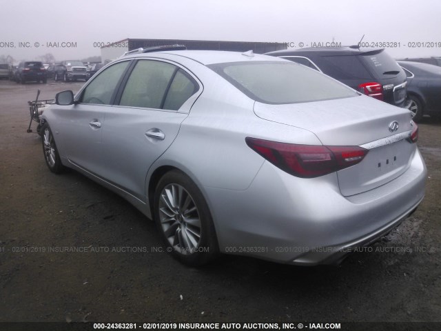 JN1EV7AP3JM361926 - 2018 INFINITI Q50 LUXE/SPORT SILVER photo 3