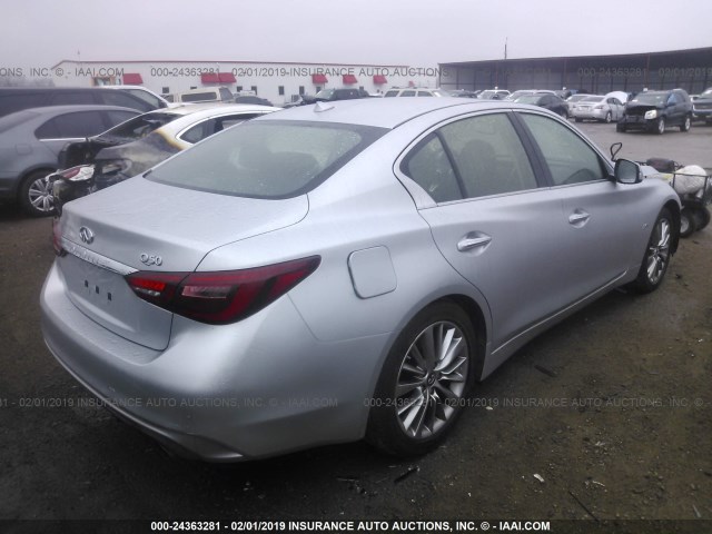 JN1EV7AP3JM361926 - 2018 INFINITI Q50 LUXE/SPORT SILVER photo 4