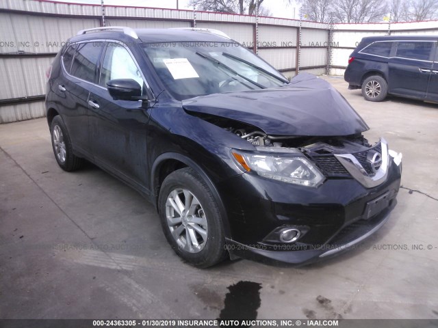 KNMAT2MT7GP692819 - 2016 NISSAN ROGUE S/SL/SV BLACK photo 1