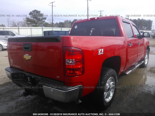 3GCPKSE36BG242782 - 2011 CHEVROLET SILVERADO K1500 LT RED photo 4