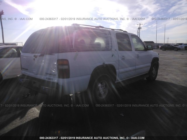 3GNEC16T91G203395 - 2001 CHEVROLET SUBURBAN C1500 WHITE photo 4