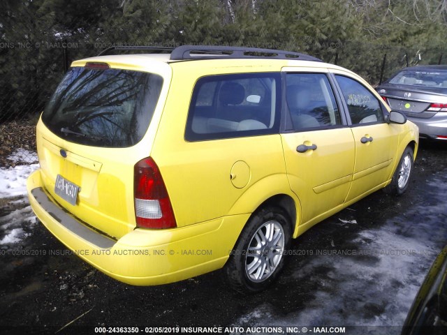 1FAFP36N97W135226 - 2007 FORD FOCUS ZXW/S/SE/SES YELLOW photo 4