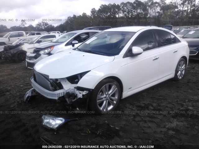 1G1PH5SC4C7242189 - 2012 CHEVROLET CRUZE LTZ WHITE photo 2